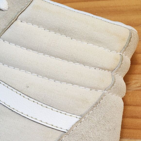 Vans Sk8-Hi Mushroom Beige Suede Canvas Unisex Sneakers W8 M6.5 - Picture 10 of 12